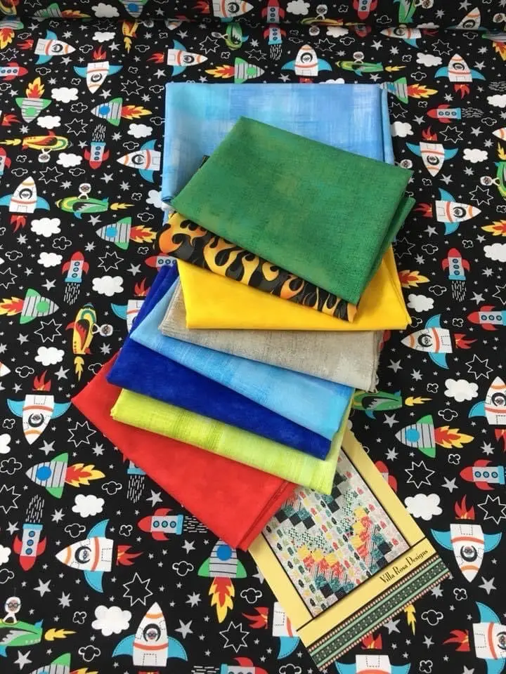 Space Bees Knees  45 X 72 Kit.   45 X 72  Kit Includes Fabric & Pattern 1