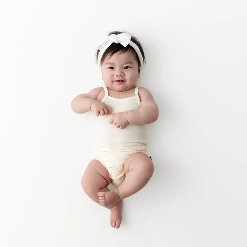 Spaghetti Strap Leotard In Chamomile 3