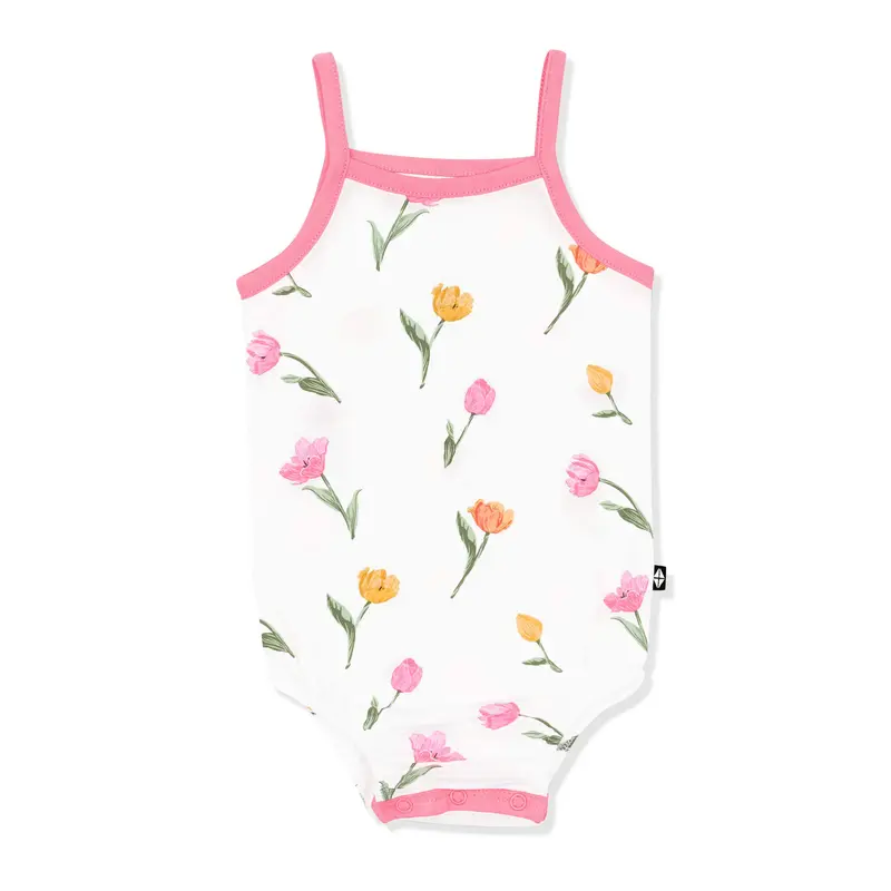 Spaghetti Strap Leotard In Tulip 1