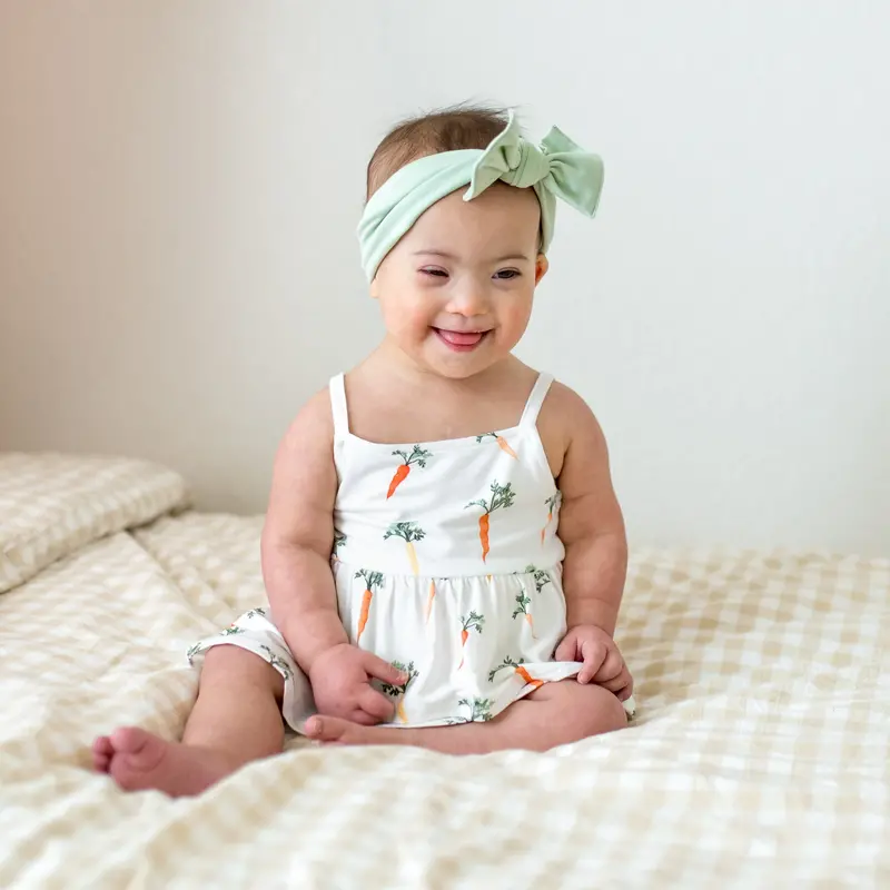 Spaghetti Strap Ruffle Romper In Carrot 1