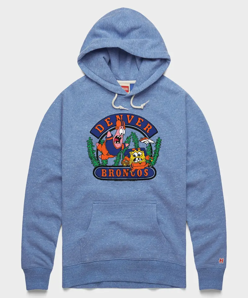 Spongebob And Patrick X Denver Broncos Hoodie 1
