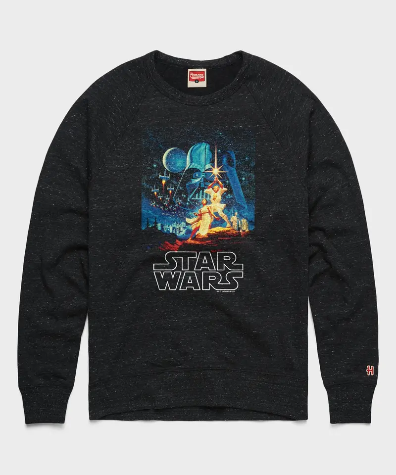 Star Wars Episode Iv A New Hope Poster Crewneck 1
