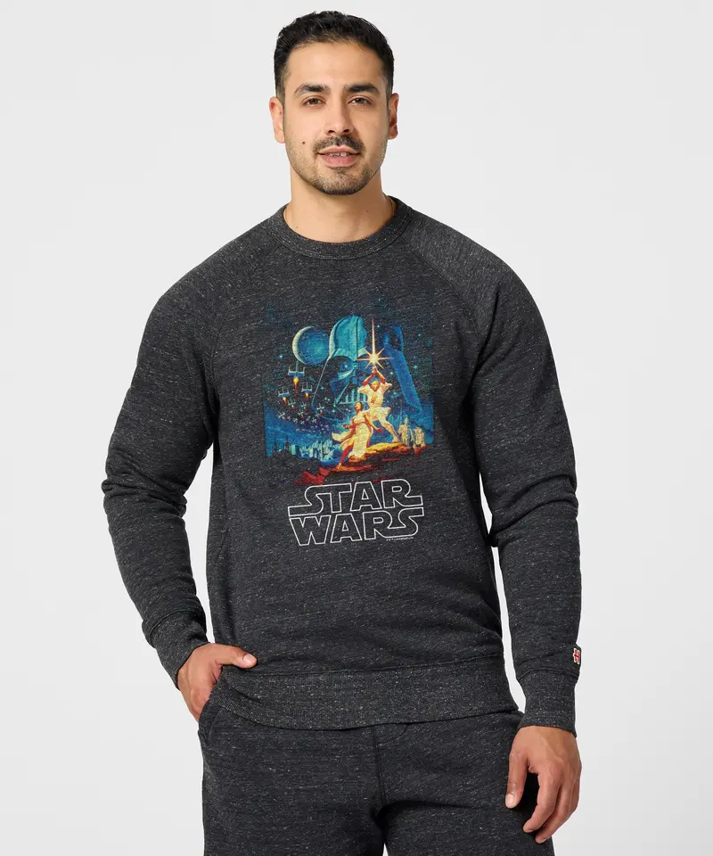 Star Wars Episode Iv A New Hope Poster Crewneck 3