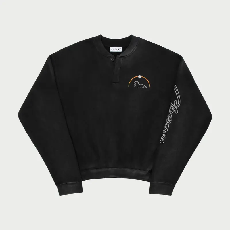 Stardust Henley Crewneck (Vintage Black) 1