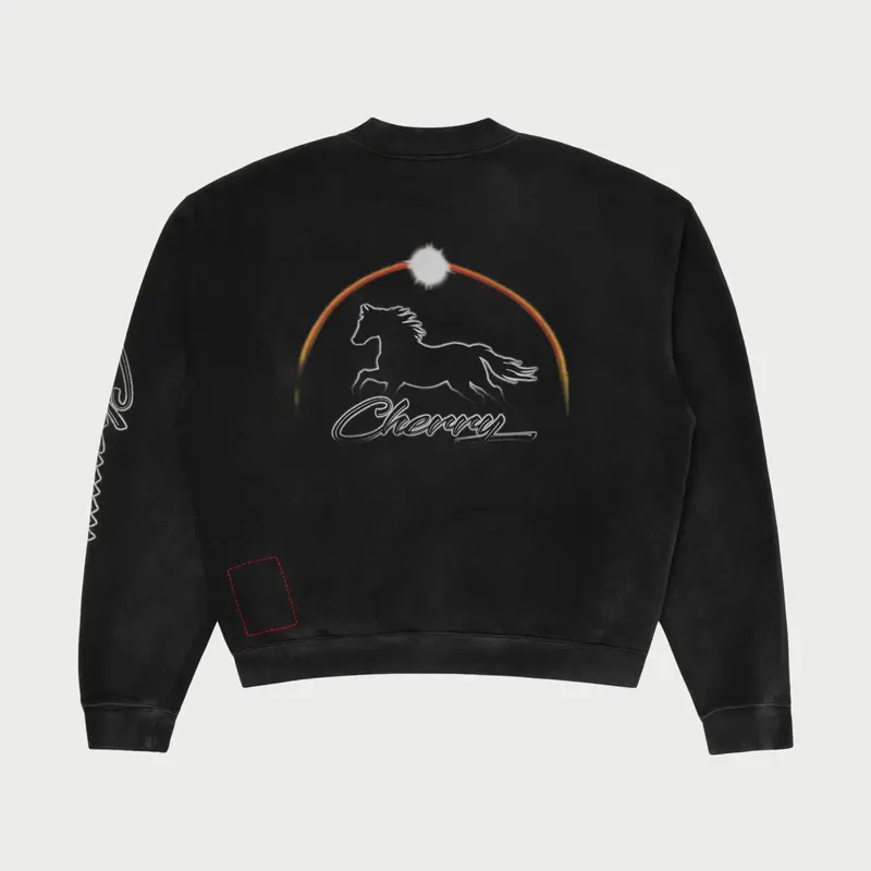 Stardust Henley Crewneck (Vintage Black) 2