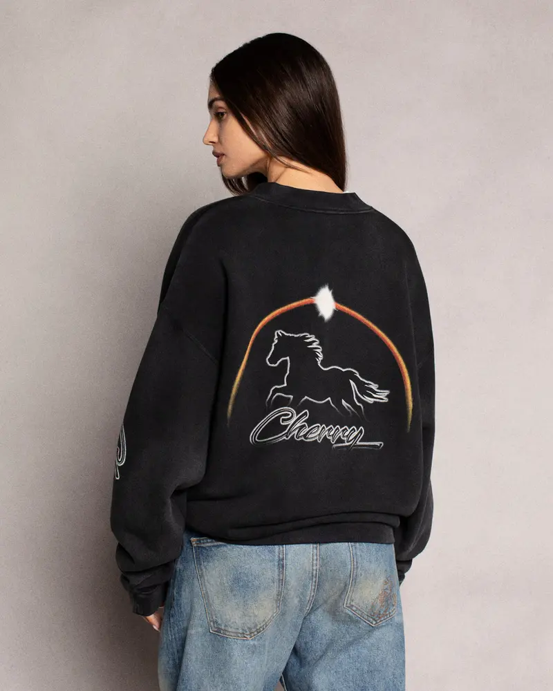 Stardust Henley Crewneck (Vintage Black) 4