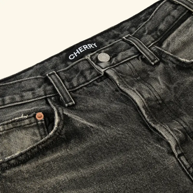 Straight 5 Pocket Denim (Grey) 4
