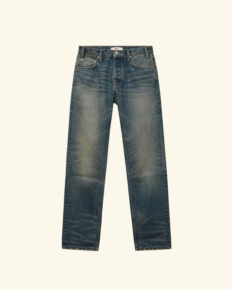 Straight 5 Pocket Jeans (Dark Dirty Blue) 1