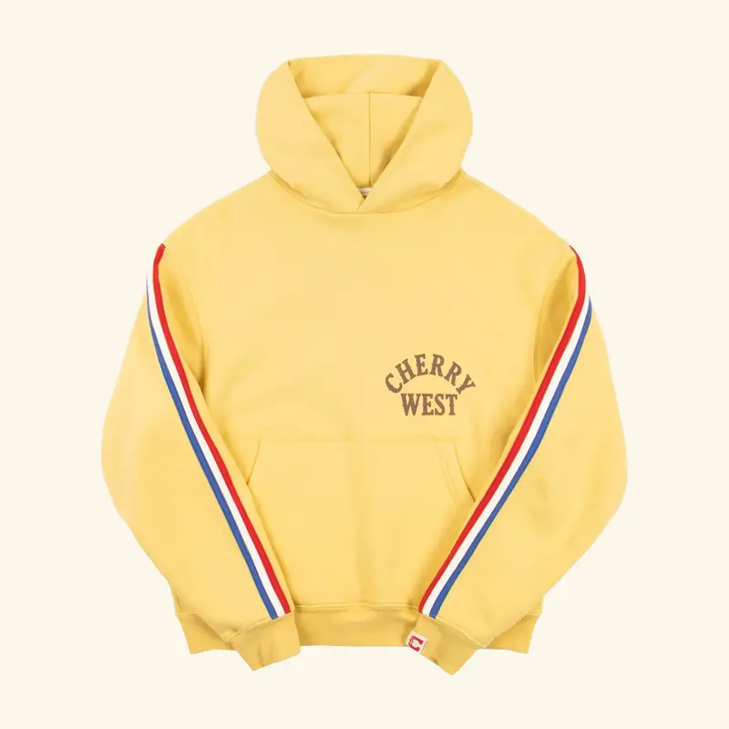 Striped Applique Hoodie (Butter) 1