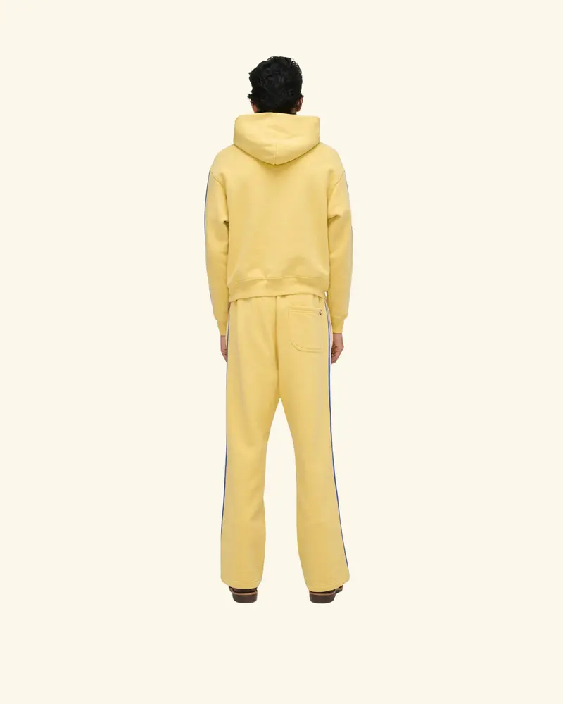 Striped Applique Parachute Sweatpants (Butter) 4