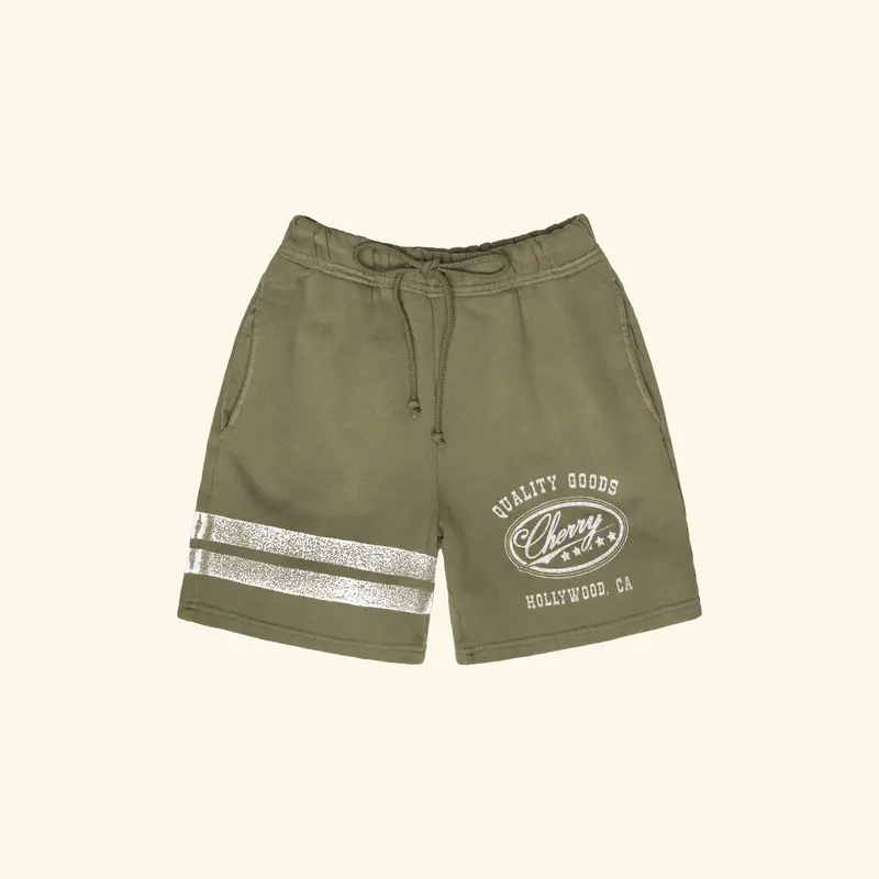 Striped Sweatshorts (Sage) 1