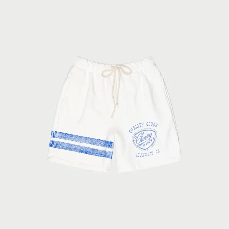 Striped Sweatshorts (Vintage White) 1