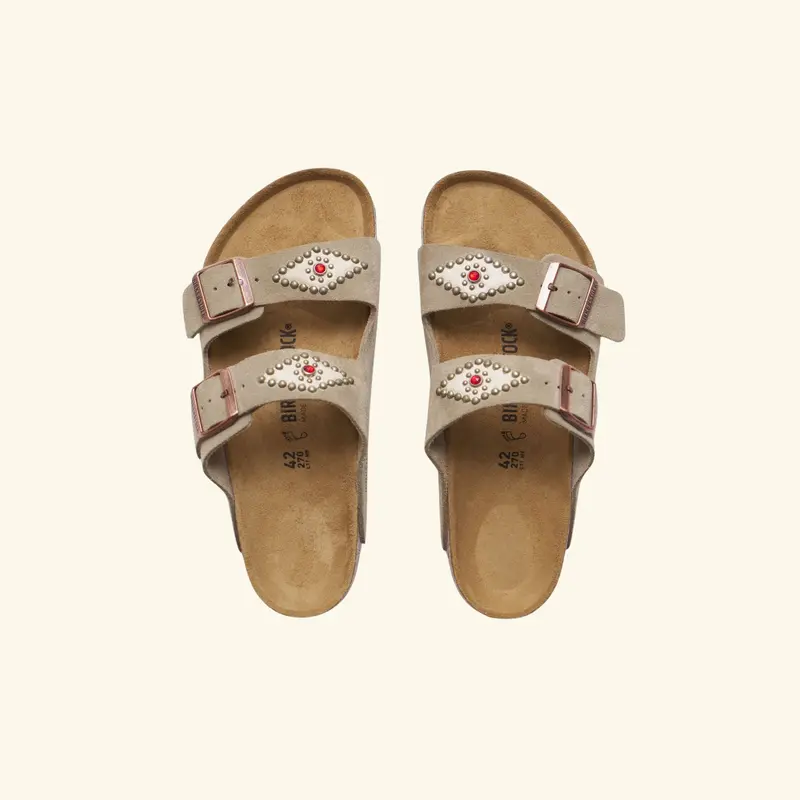Studded Arizona Birkenstock (Taupe) 1