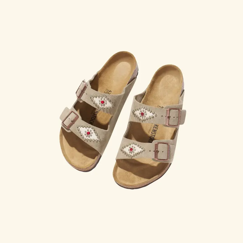 Studded Arizona Birkenstock (Taupe) 3