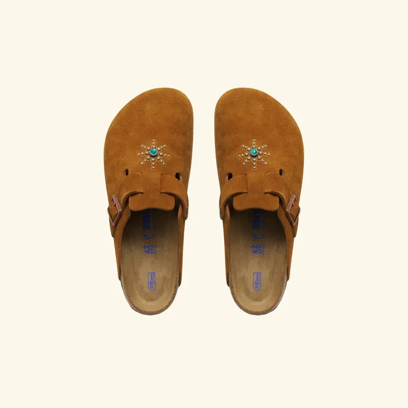 Studded Boston Birkenstock (Mink) 1