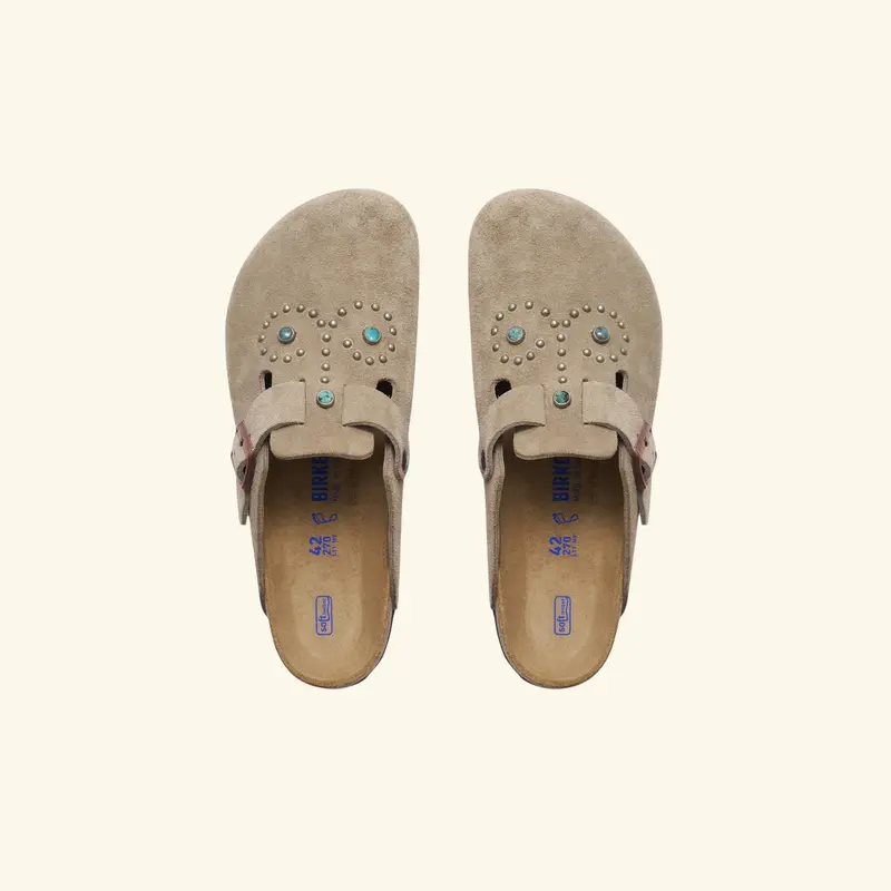 Studded Boston Birkenstock (Taupe) 1