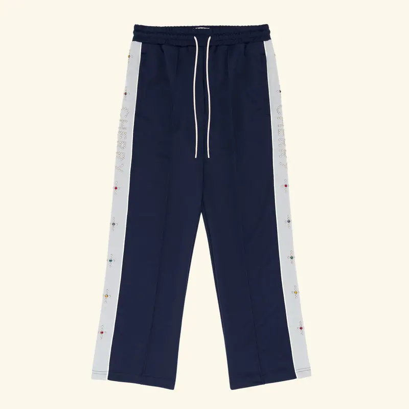 Studded Track Pants (Navy) 1