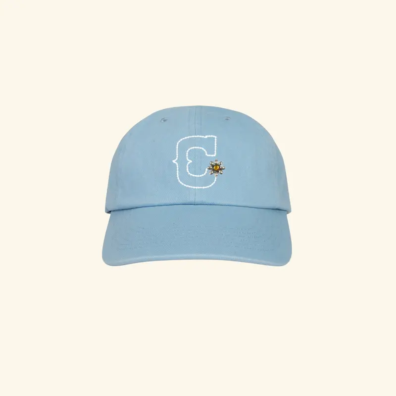 Studded Unstructured Hat (Vintage Blue) 1