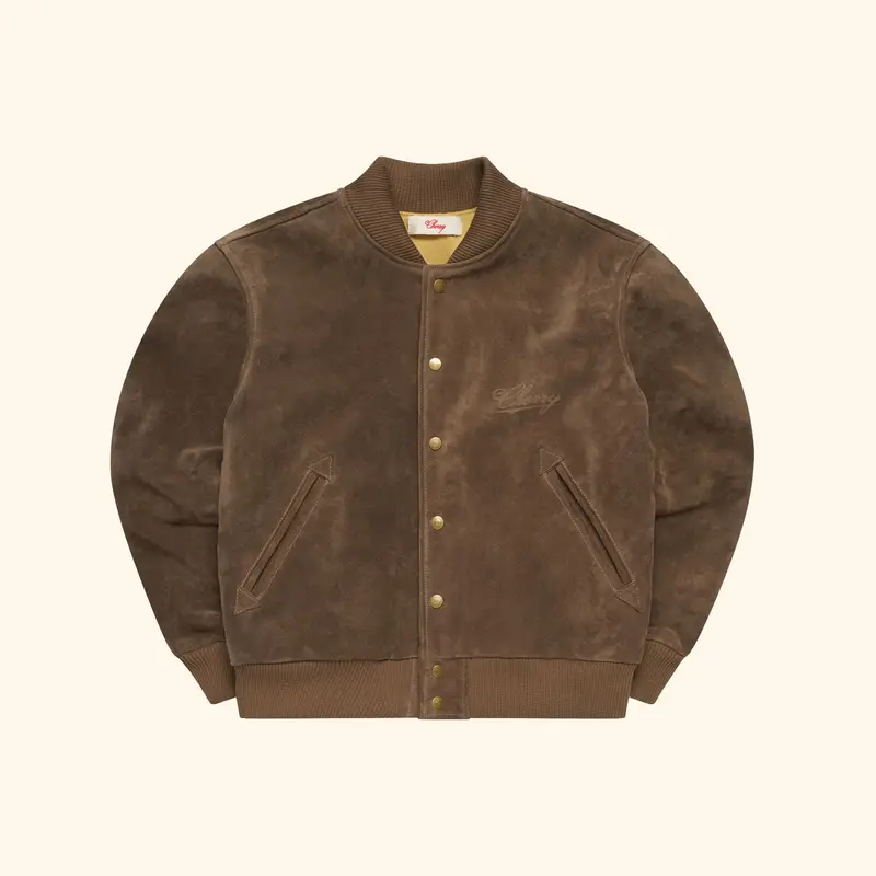 Suede Bomber Jacket (Mushroom) 1
