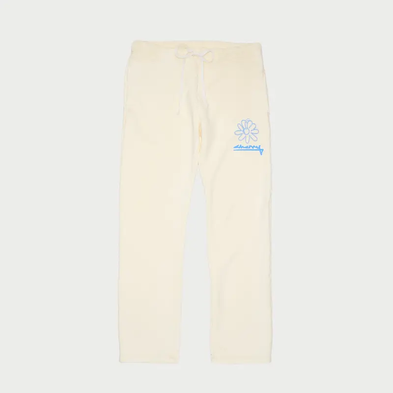 Sun Faded Flower Straight Leg Sweatpants (Frontier White) 1