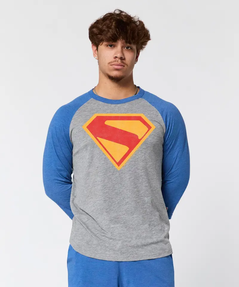 Superman 2025 Shield Raglan 3