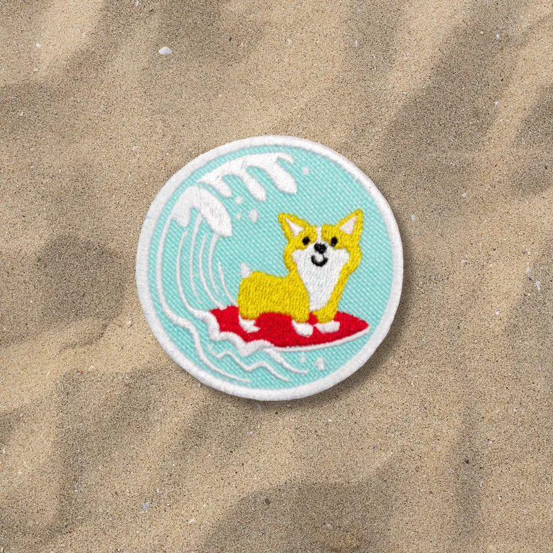 Surfin' Corgi Patch 1