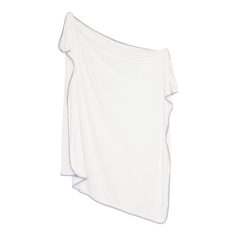 Swaddle Blanket In Cloud With Storm Trim 1