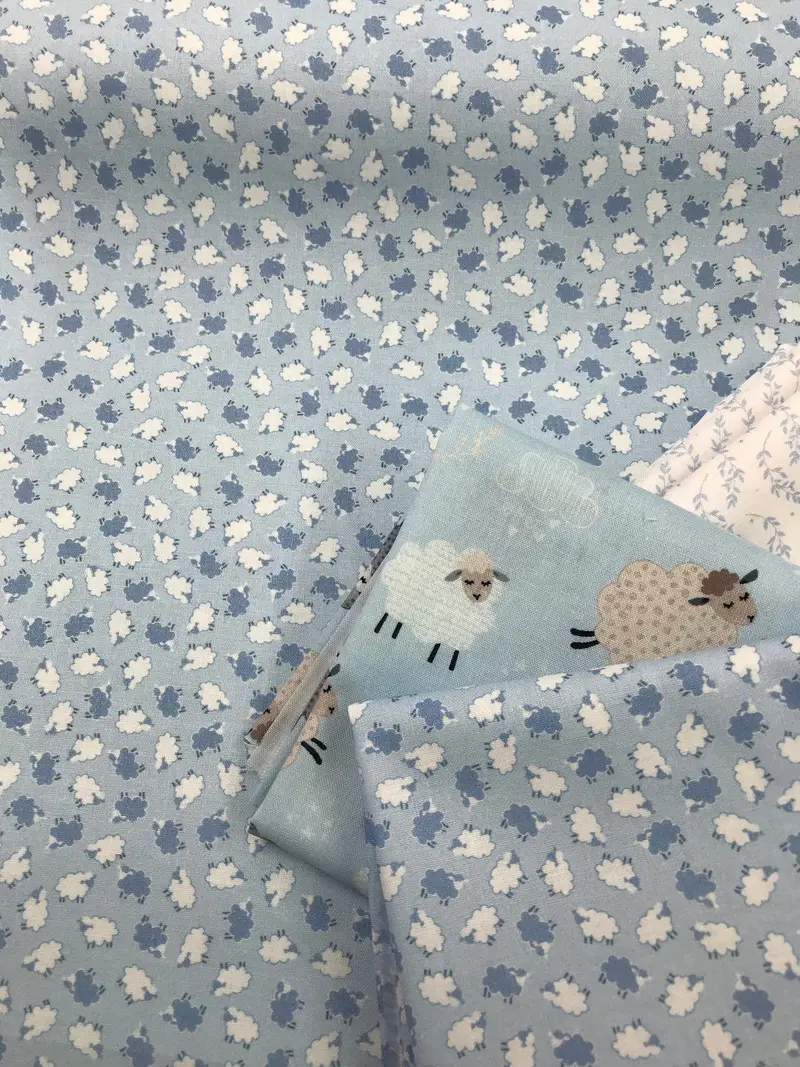 Sweet Dreams Tiny Tossed Sheep Lt. Blue 07786-05 1