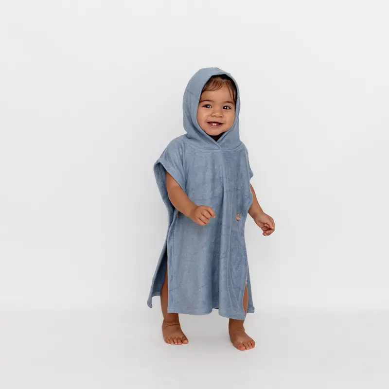 Swim Poncho In Slate 1