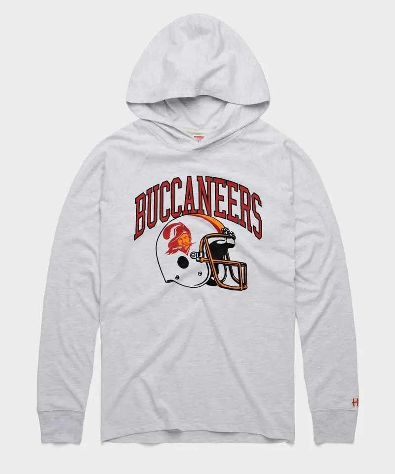 Tampa Bay Buccaneers Helmet Retro Lightweight Hoodie 1