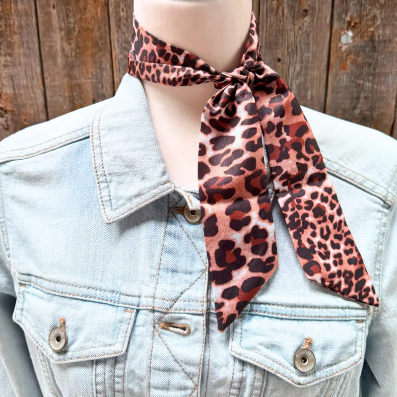 Tan And Brown Western Skinny Mini Wild Rag Scarf / Cowgirl Necktie #Tw118 2