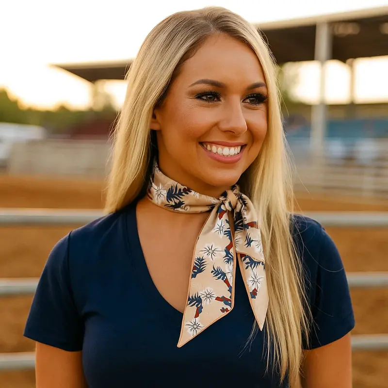 Tan Western Skinny Mini Wild Rag Scarf / Cowgirl Necktie  #Tw121 1