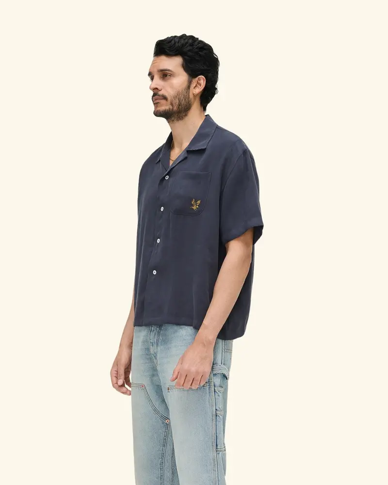 Tencel Bowling Shirt (Vintage Black) 6