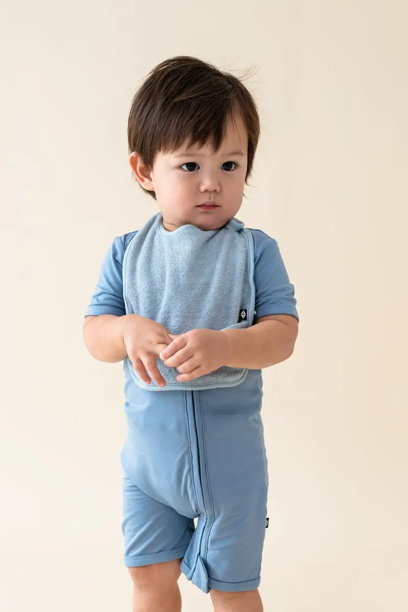 Terry Pocket Bib In Fog 1