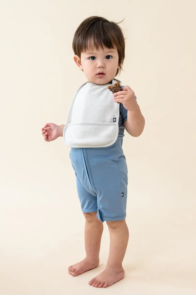 Terry Pocket Bib In Oat 1