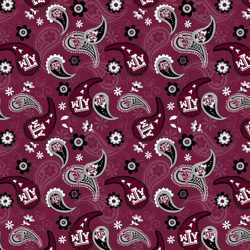 Texas A&M College Prints 100% Cotton Pattern Tam 1200 1