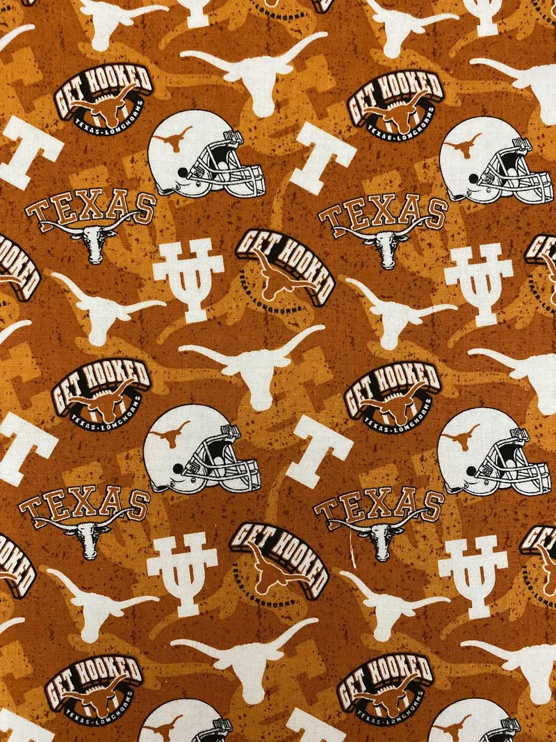 Texas Longhorn Ut By Sykel Enterprises 100% Cotton College Print 1