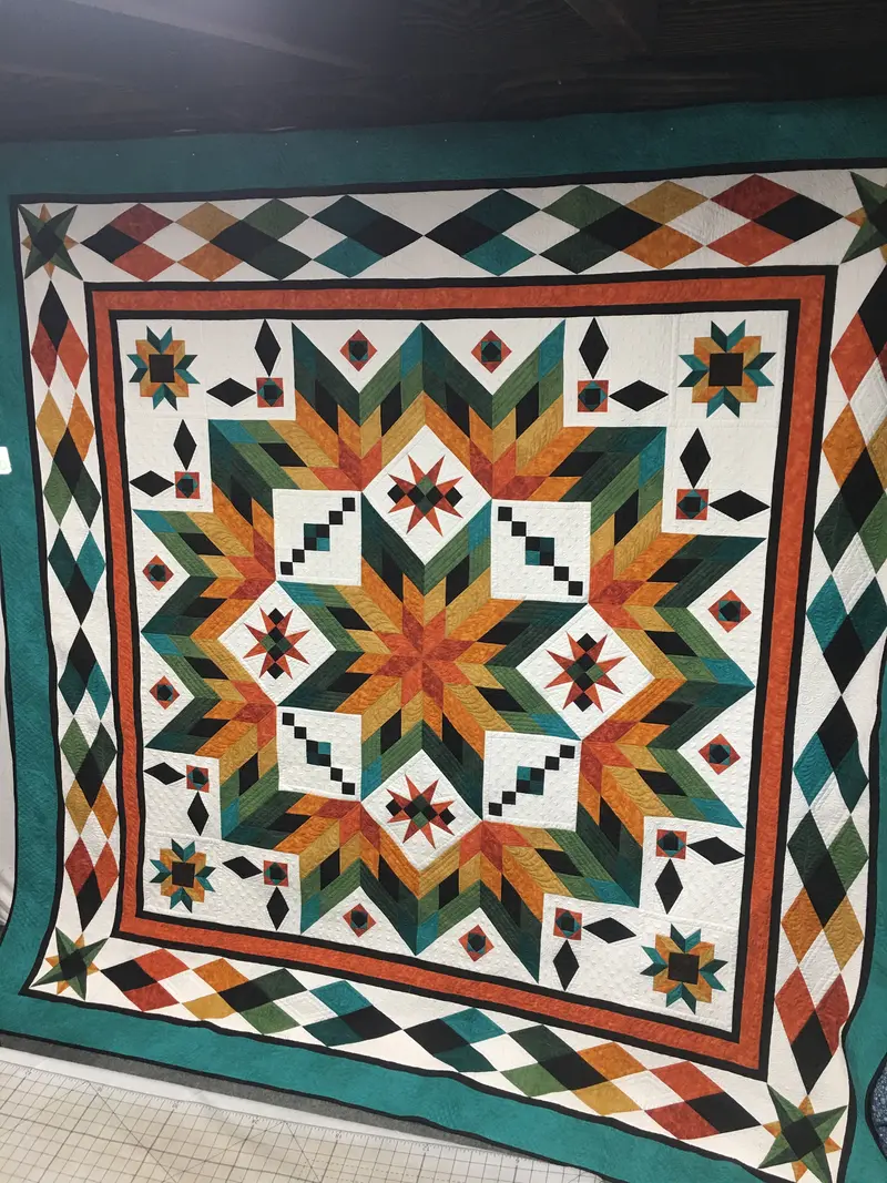 Texas Taos 102 X 102  Kit Includes Fabric, Binding & Pattern. 1
