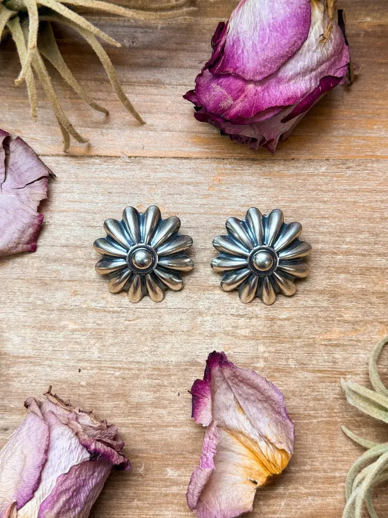 The Pascale Sterling Silver Concho Earrings 1