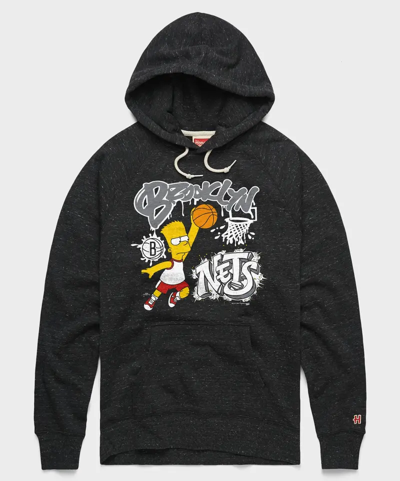 The Simpsons Bart X Brooklyn Nets Hoodie 1