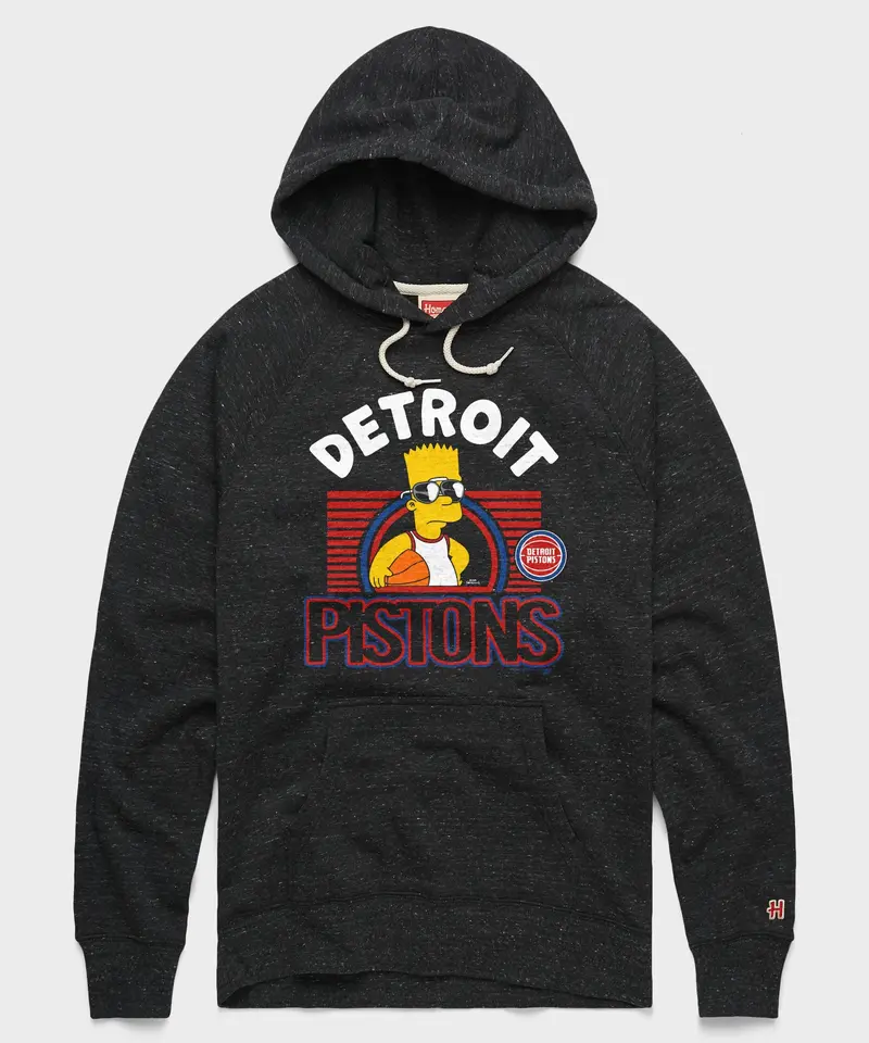 The Simpsons Bart X Detroit Pistons Hoodie 1