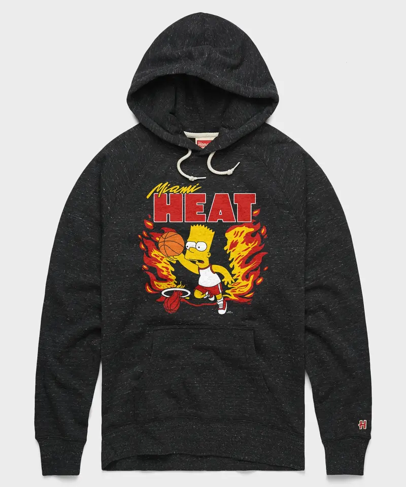 The Simpsons Bart X Miami Heat Hoodie 1