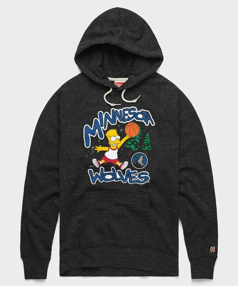 The Simpsons Bart X Minnesota Timberwolves Hoodie 1