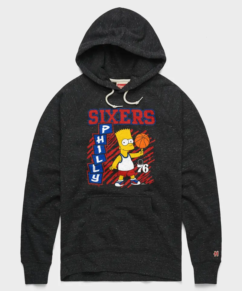 The Simpsons Bart X Philadelphia 76Ers Hoodie 1