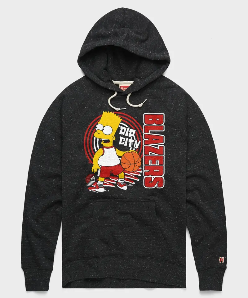 The Simpsons Bart X Portland Trail Blazers Hoodie 1