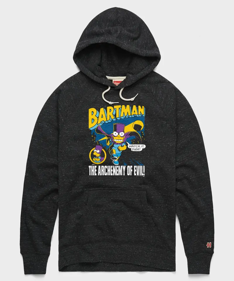 The Simpsons Bartman The Archenemy Of Evil Hoodie 1