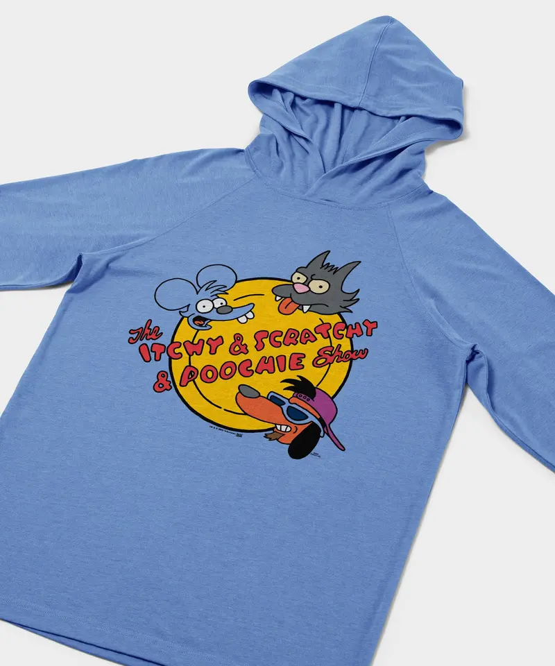 The Simpsons The Itchy And Scratchy And Poochie Show Lightweight Hoodie 2