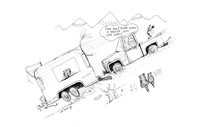 There Goes A Trailer Print 1