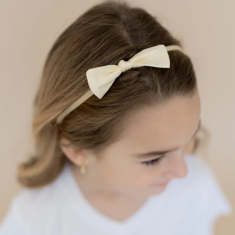 Tiny Nylon Bow In Chamomile 1