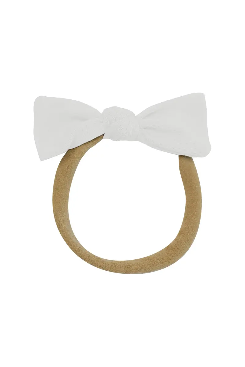 Tiny Nylon Bow In Oat 2